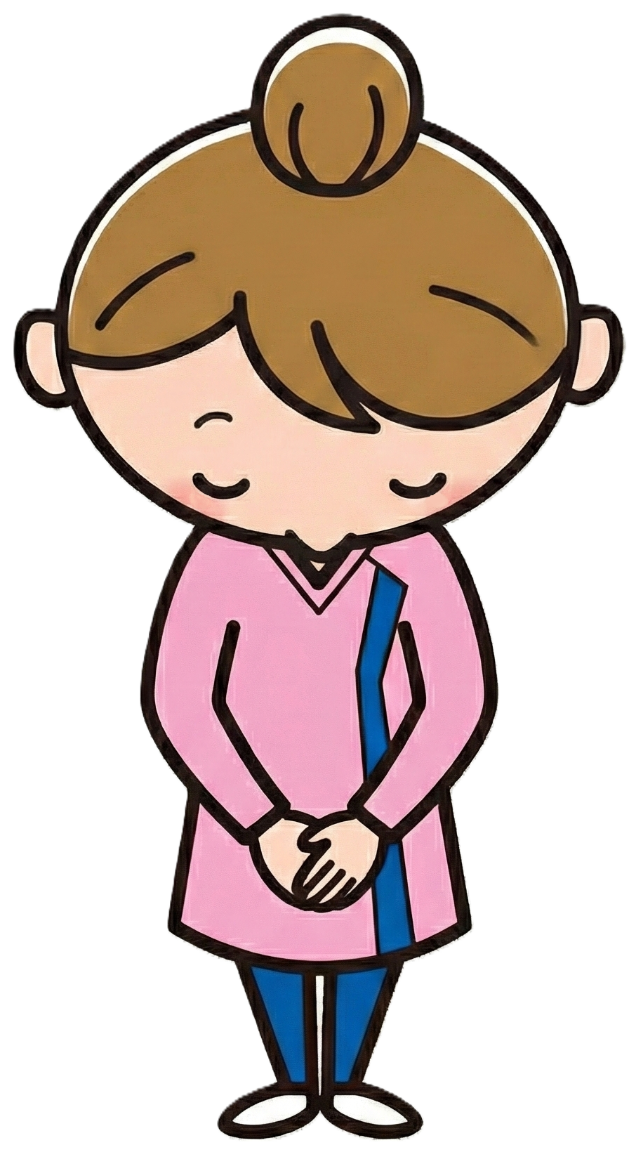 お辞儀をしているキャラクター